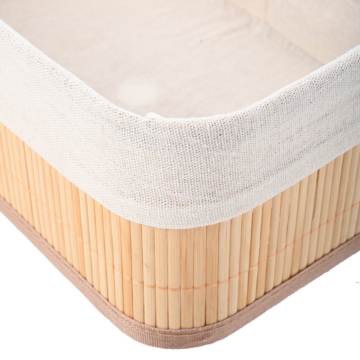 Estia Καλάθι Οργάνωσης Bamboo Essentials με Επένδυση 24.5x10εκ