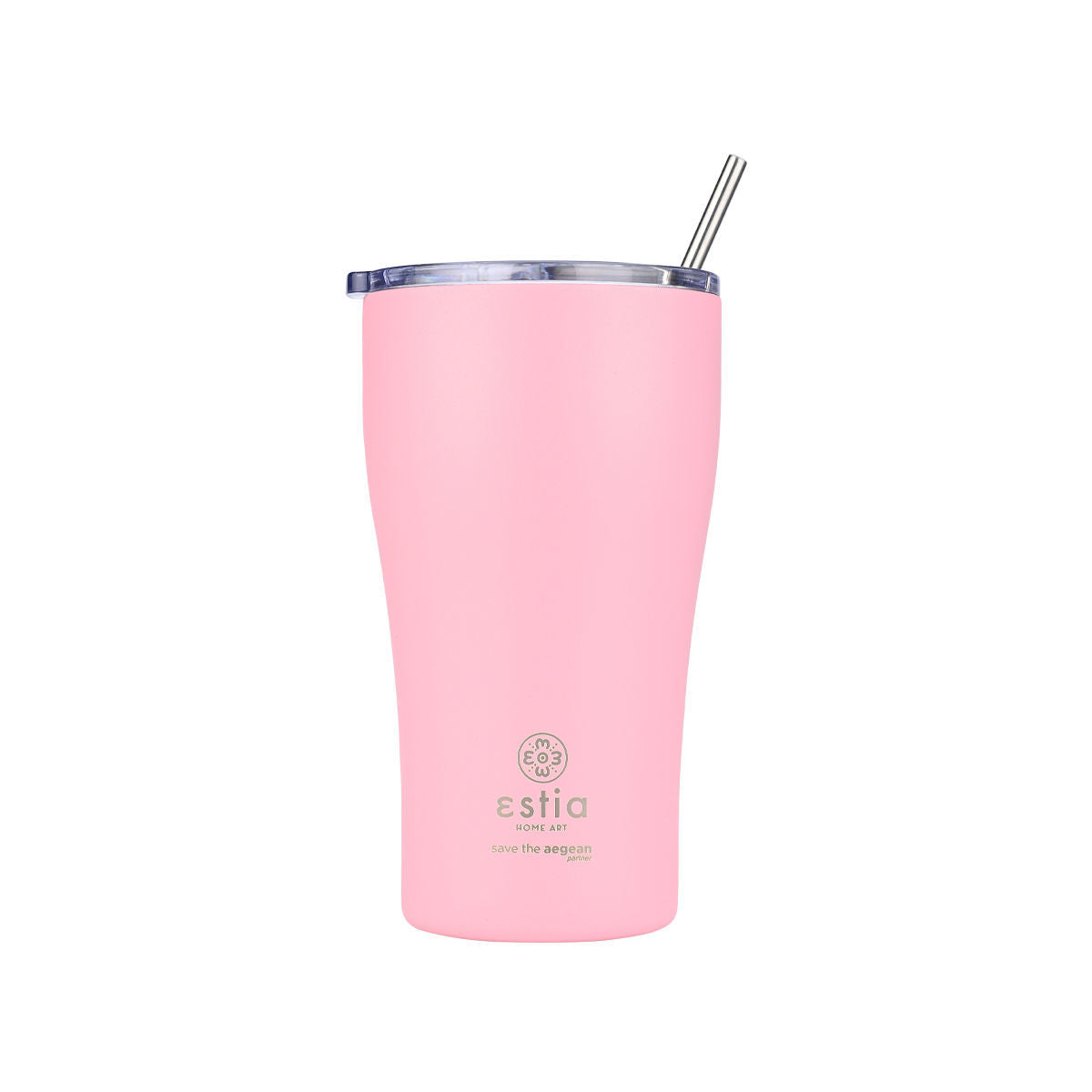 Estia Coffee Mug Save The Aegean Ποτήρι Θερμός με Καλαμάκι - 500ml