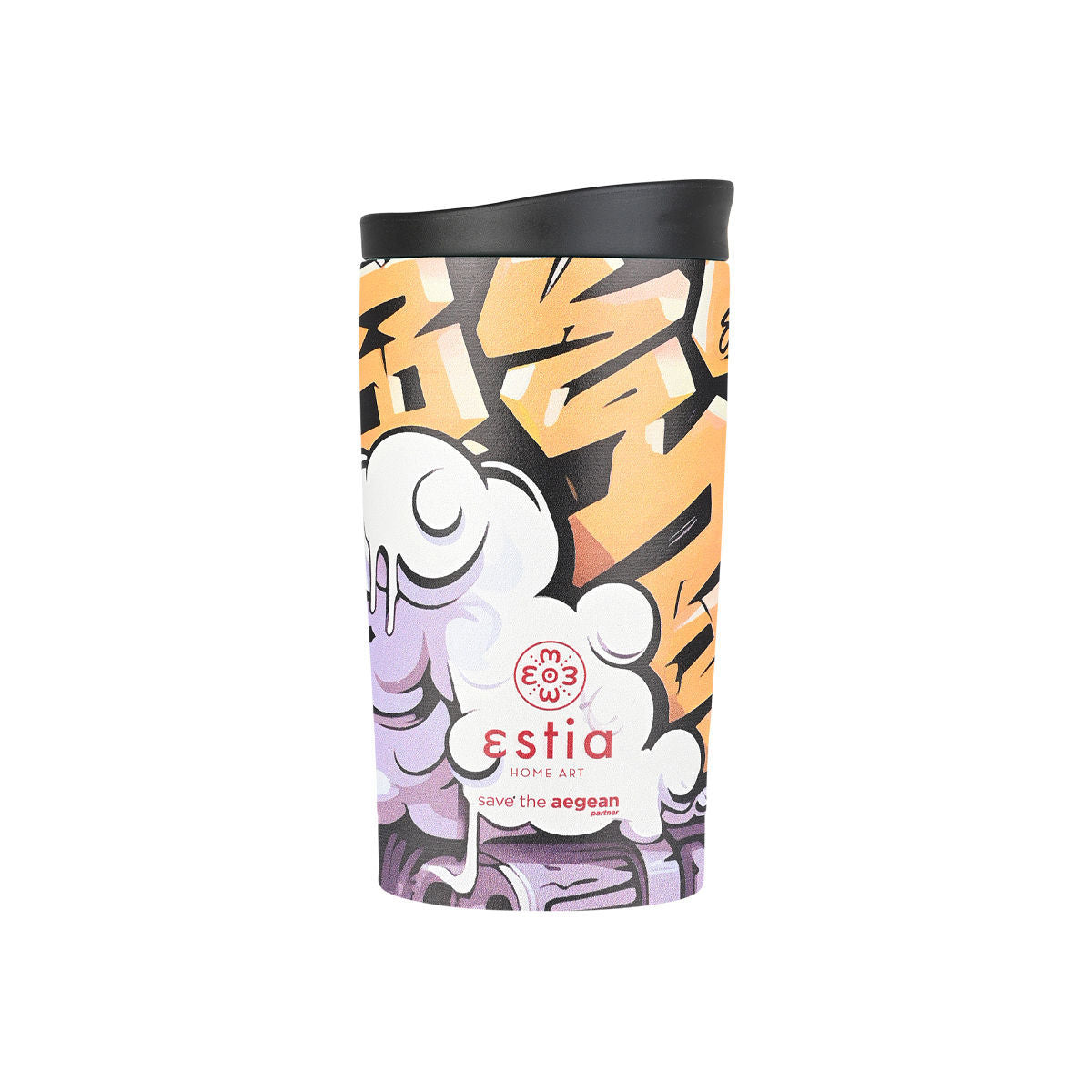 Estia Travel Mug Save The Aegean Κούπα Θερμός New Collection - 350ml