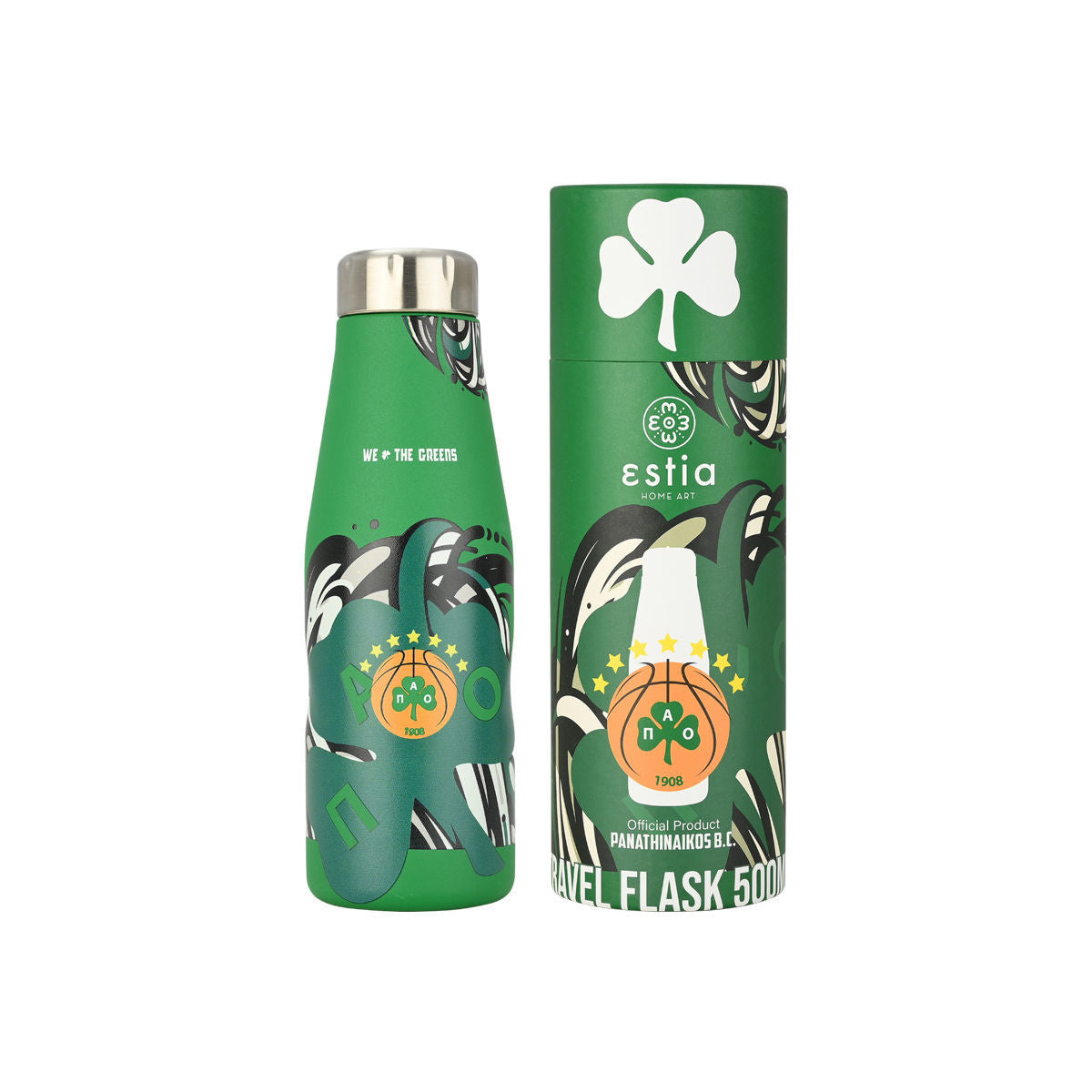 Estia Θερμός Travel Flask PANATHINAIKOS BC Edition WE THE GREENS - 500ml