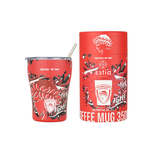 Estia Θερμός Coffee Mug OLYMPIACOS BC Edition TOGETHER WE FIGHT - 350ml