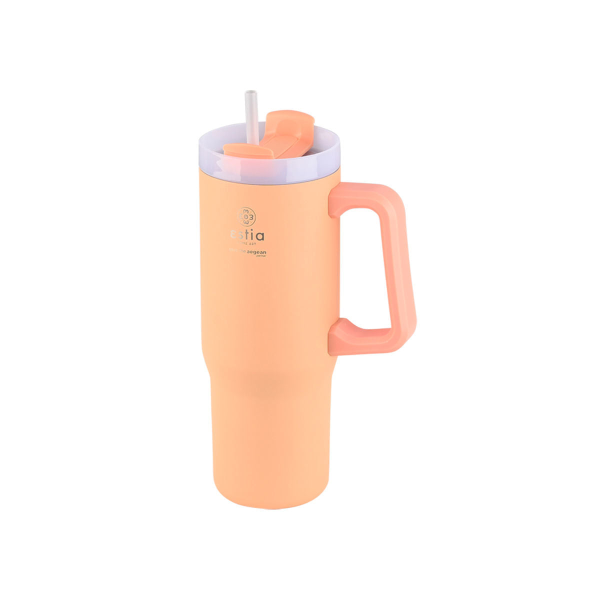 Estia Straw Tumbler XL Save The Aegean Ποτήρι Θερμός με Καλαμάκι - 900ml