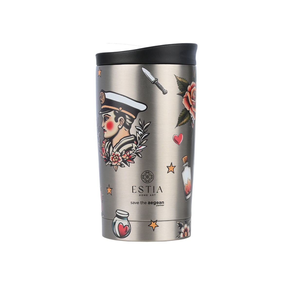 Estia Travel Mug Save The Aegean Κούπα Θερμός Series 3 - 350ml