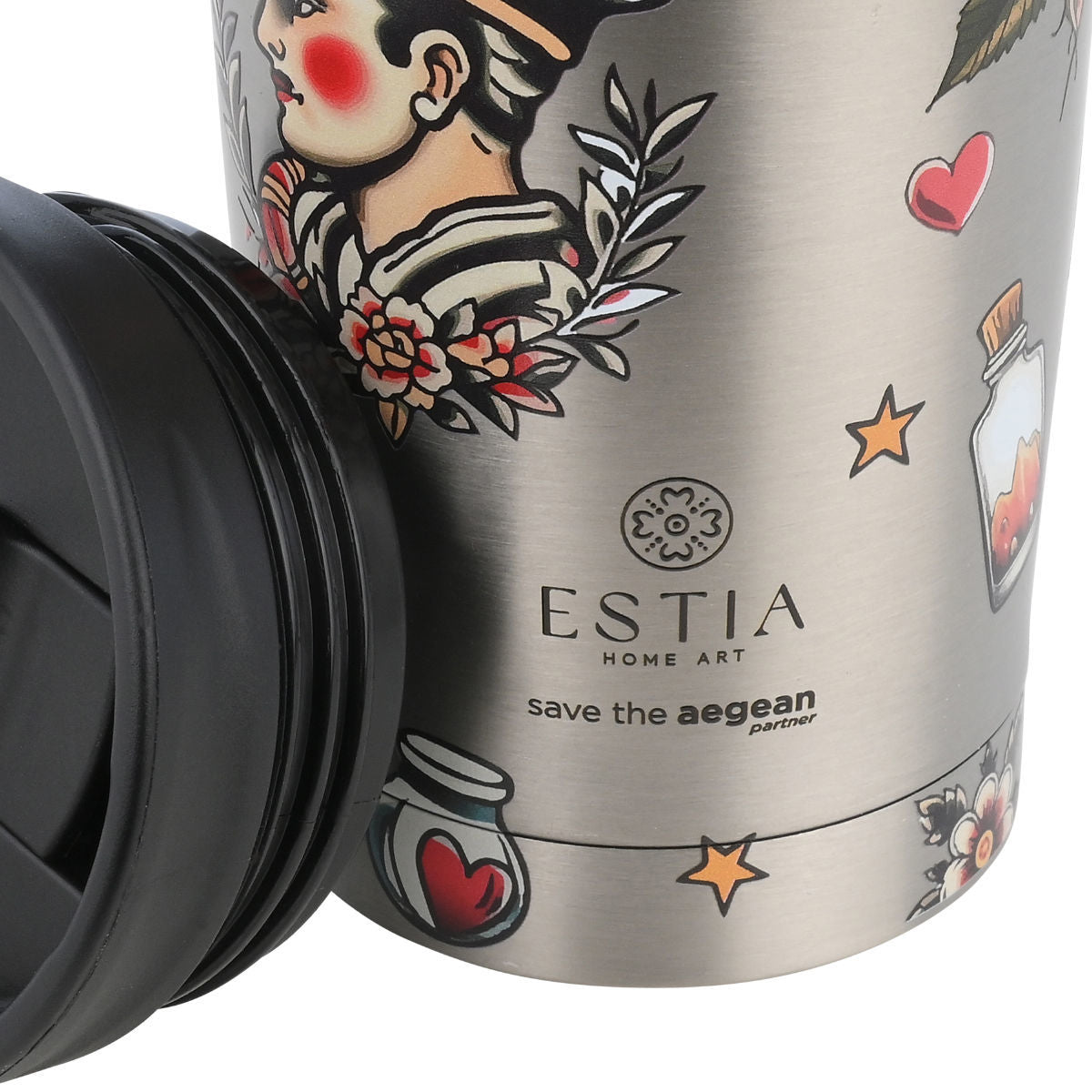 Estia Travel Mug Save The Aegean Κούπα Θερμός Series 3 - 350ml