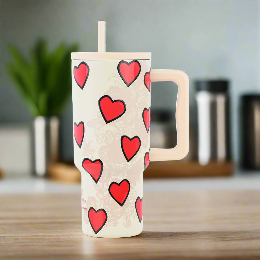 Estia Straw Tumbler XL Save The Aegean Ποτήρι Θερμός με Καλαμάκι Series 3 - 900ml