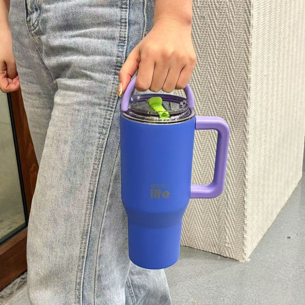 Ecolife Ποτήρι Θερμός - Tumbler με 2 Λαβές - 900ml