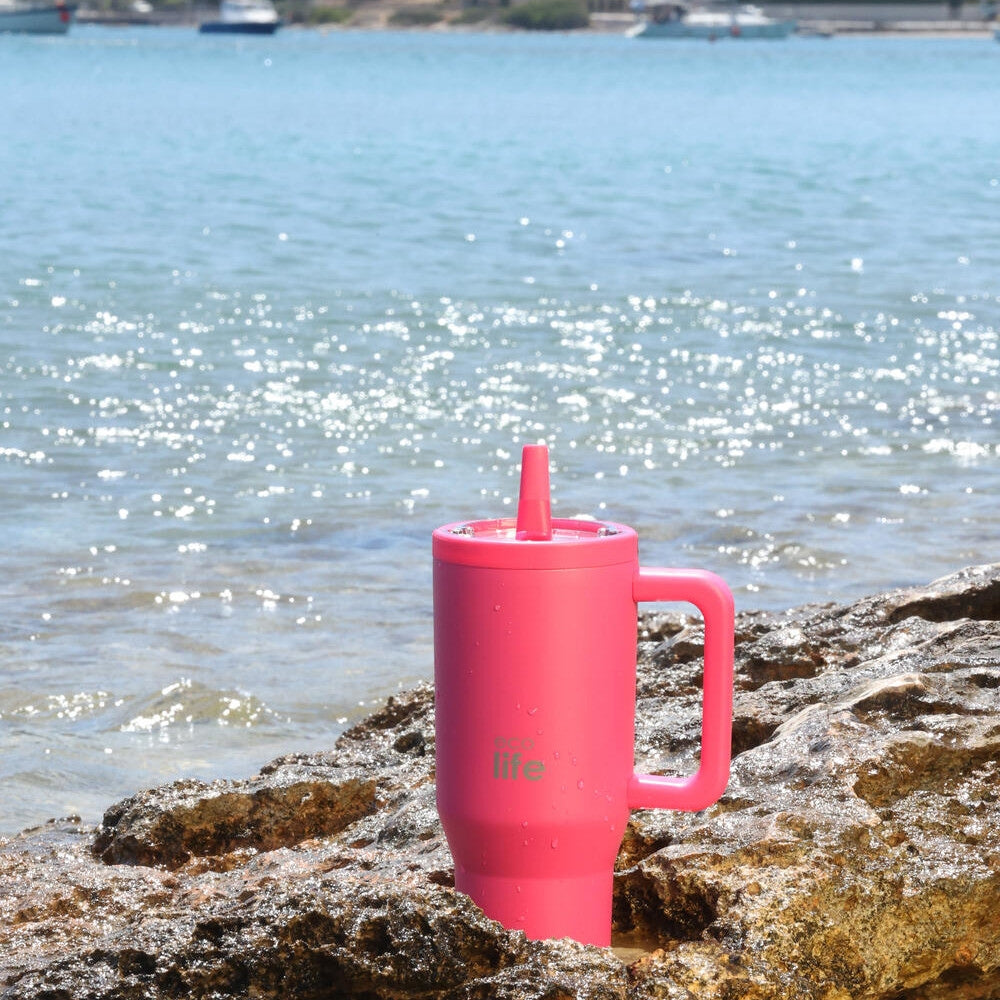 Ecolife Ποτήρι Θερμός - Tumbler με 2 Λαβές - 900ml