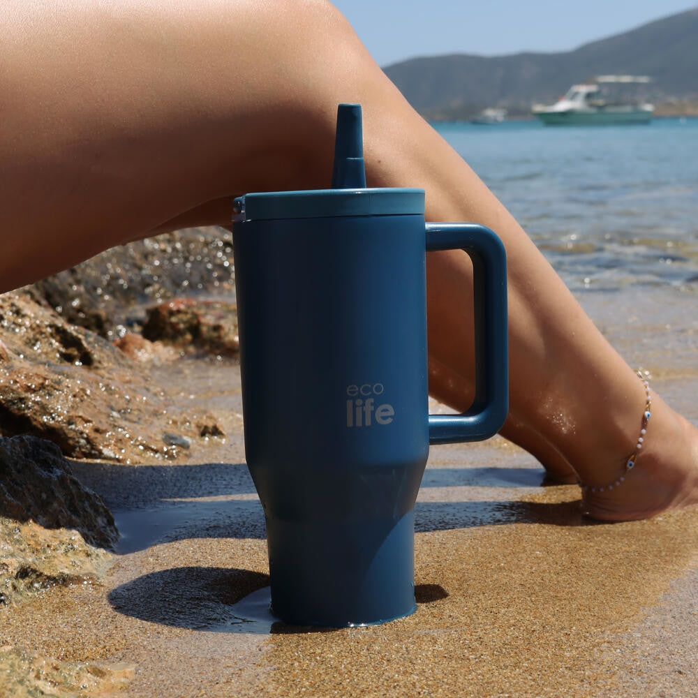 Ecolife Ποτήρι Θερμός - Tumbler με 2 Λαβές - 900ml