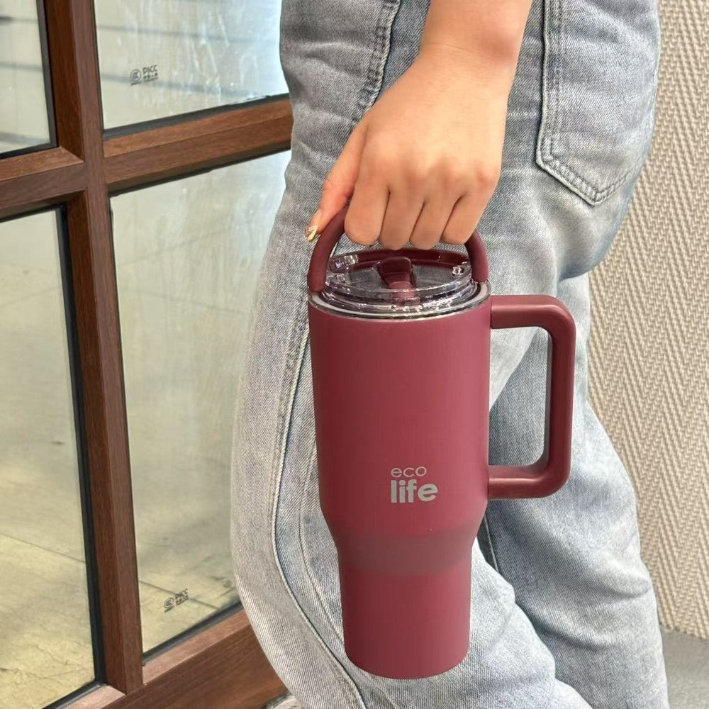 Ecolife Ποτήρι Θερμός - Tumbler με 2 Λαβές - 900ml