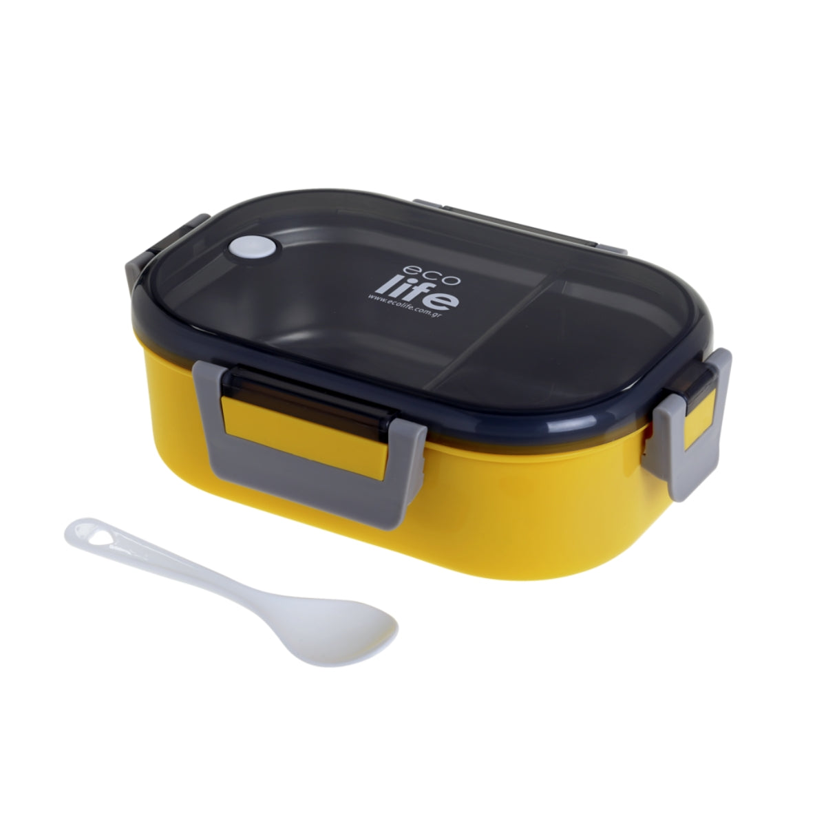 Ecolife Δοχείο Φαγητού με Χώρισμα Yellow - 900ml