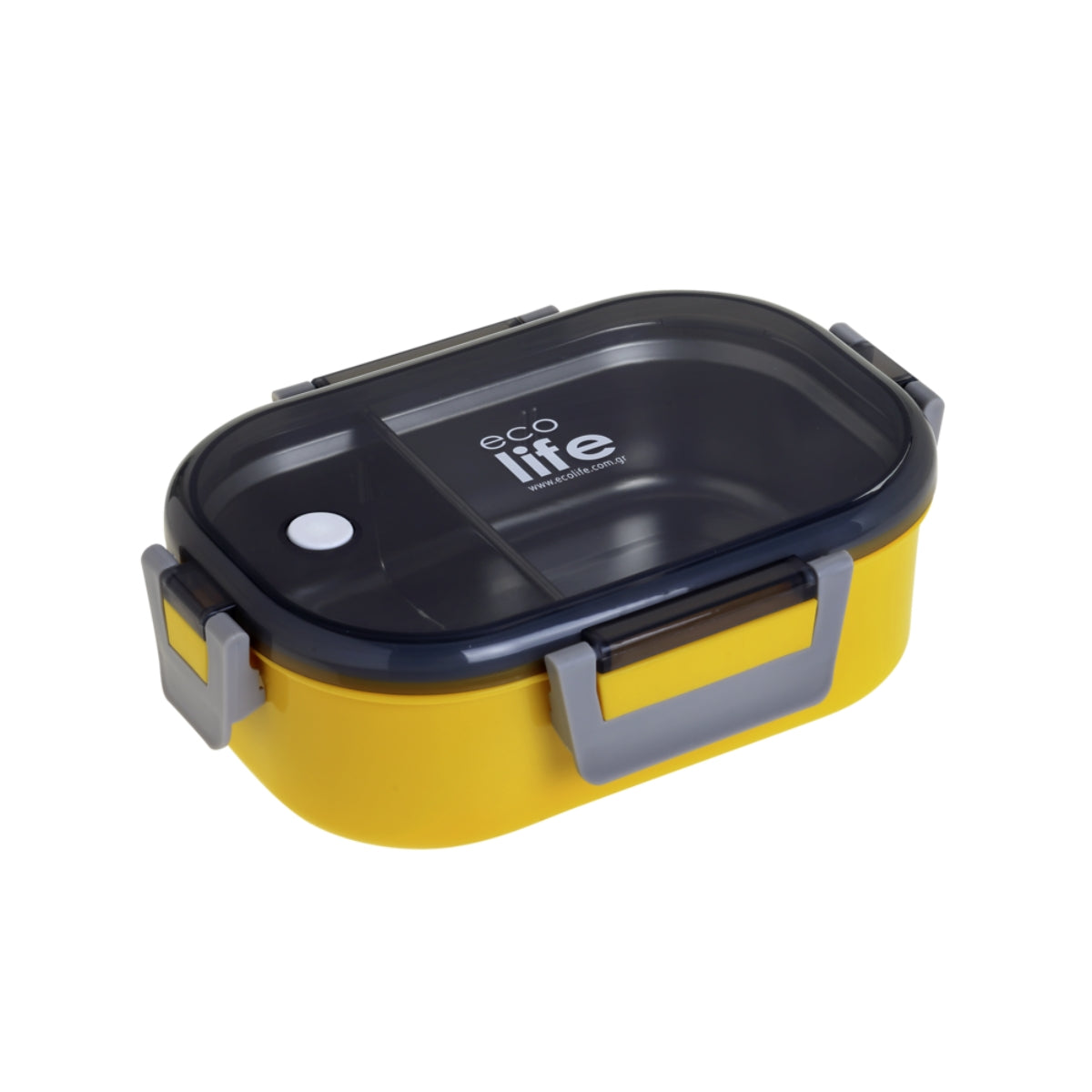Ecolife Δοχείο Φαγητού με Χώρισμα Yellow - 900ml