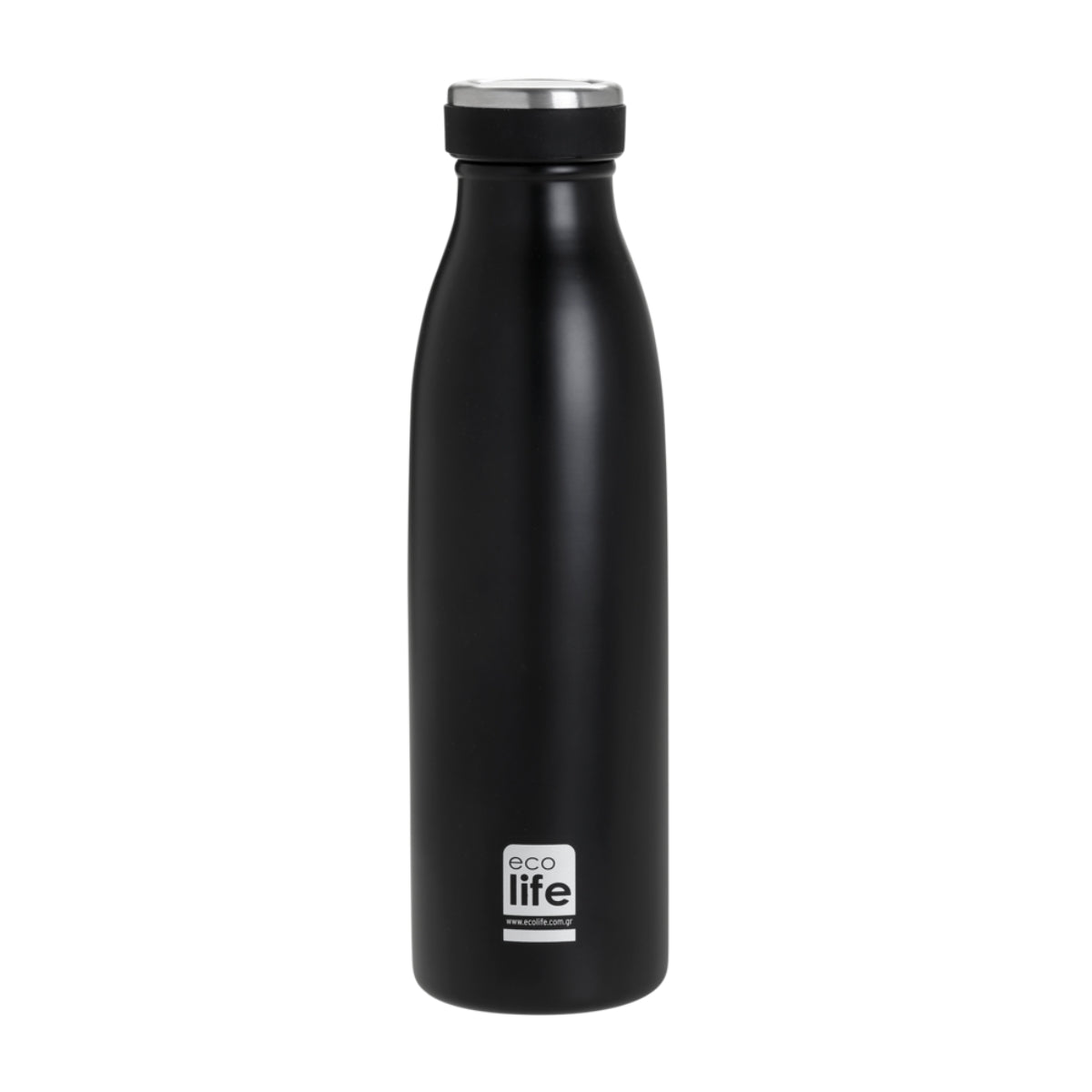 Ecolife Μπουκάλι Θερμός Slim Μαύρο - 500ml