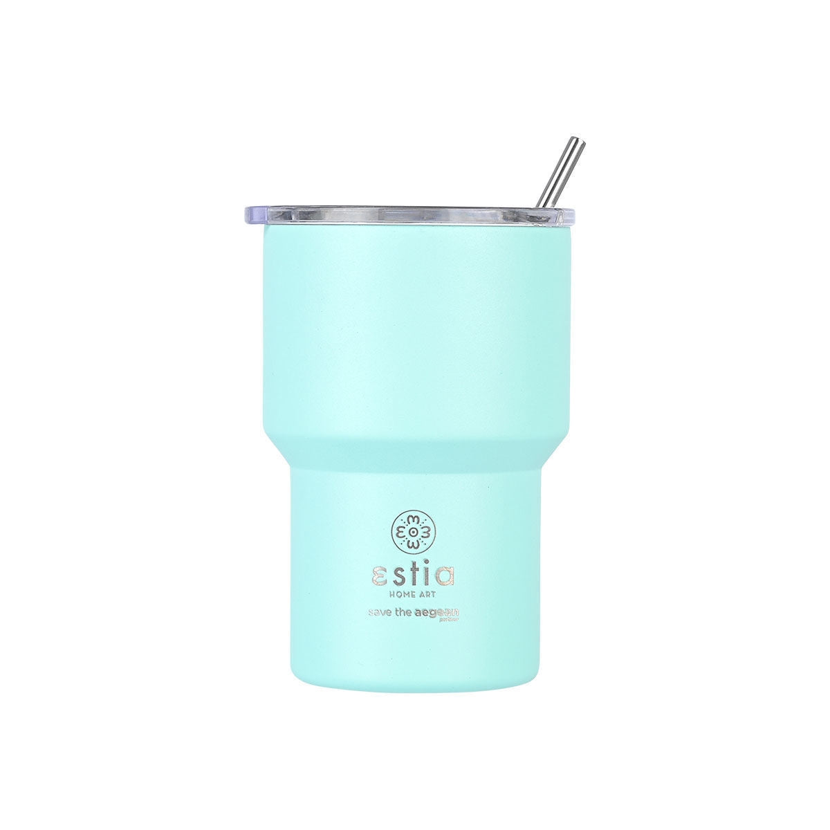 Estia Coffee Mug Lite Save The Aegean Ποτήρι Θερμός με Καλαμάκι - 400ml