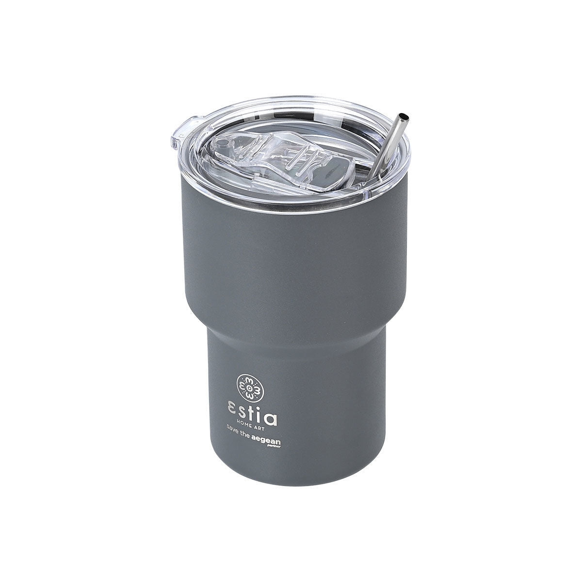 Estia Coffee Mug Lite Save The Aegean Ποτήρι Θερμός με Καλαμάκι - 400ml