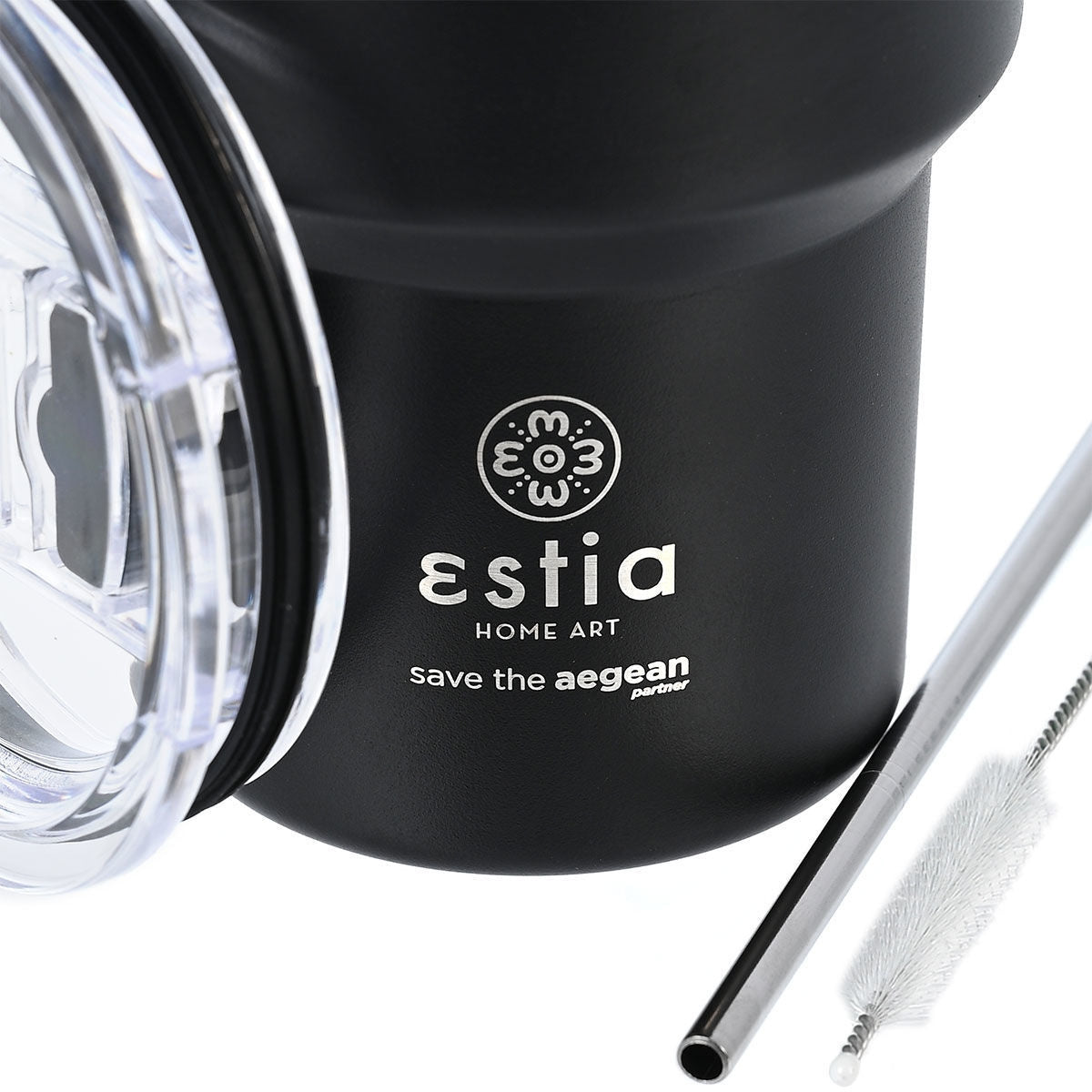 Estia Coffee Mug Lite Save The Aegean Ποτήρι Θερμός με Καλαμάκι - 400ml