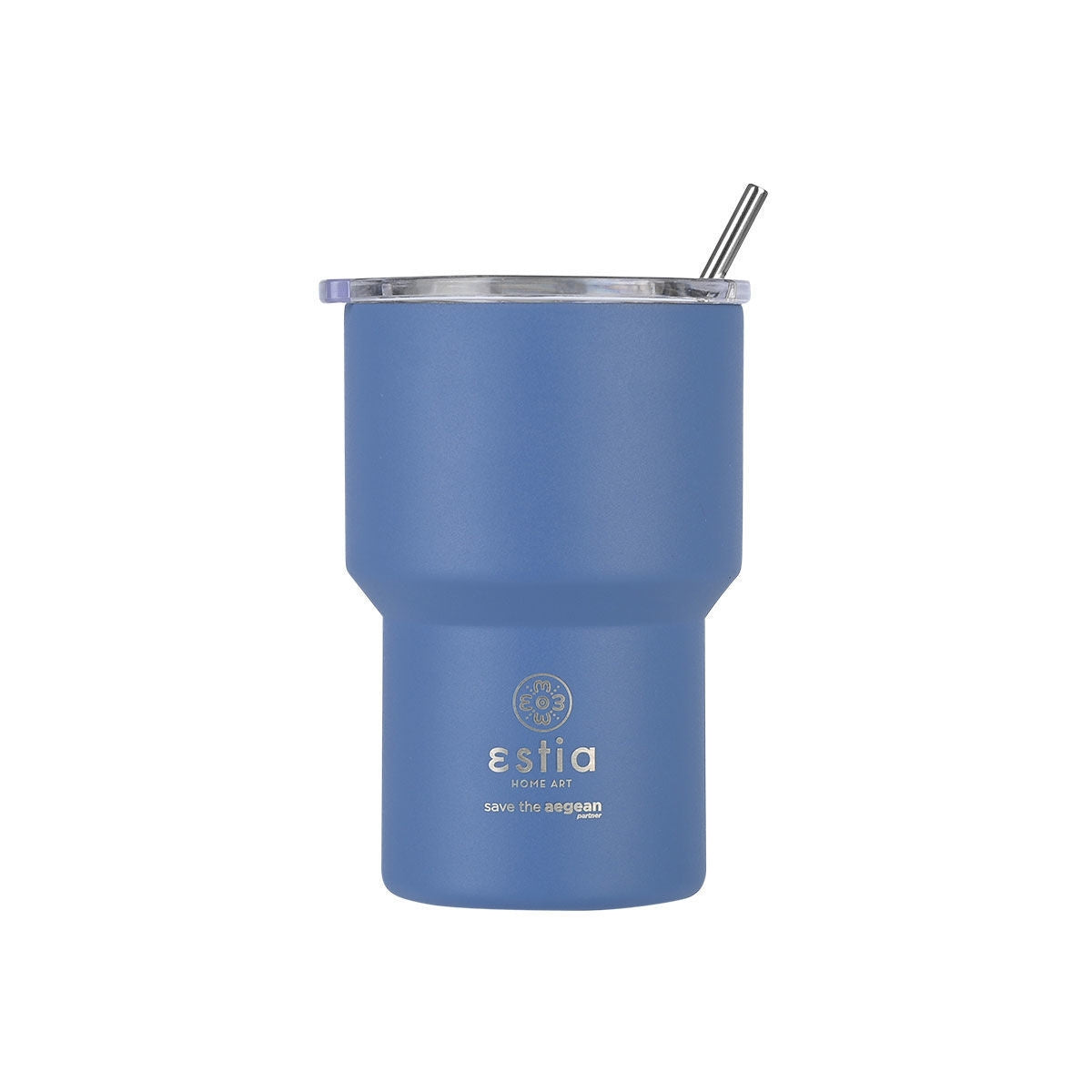 Estia Coffee Mug Lite Save The Aegean Ποτήρι Θερμός με Καλαμάκι - 400ml