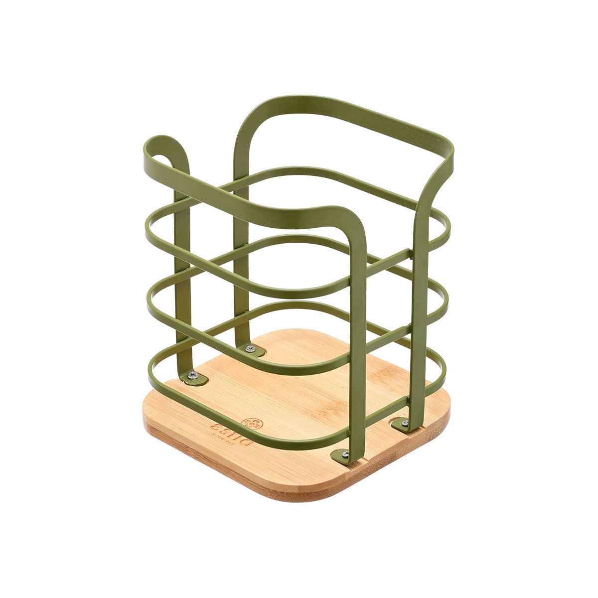 Estia Θήκη για Κουτάλες Bamboo Essentials Μεταλλική - Λαδί