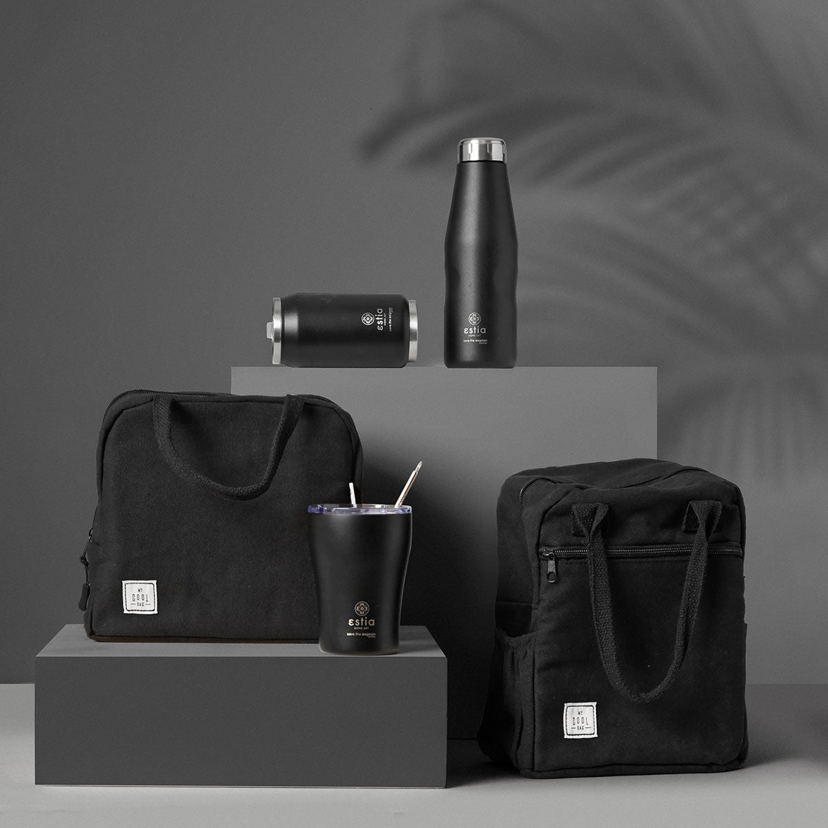 Estia Travel Cup Save The Aegean Ποτήρι Θερμός με Καλαμάκι Midnight Black - 500ml