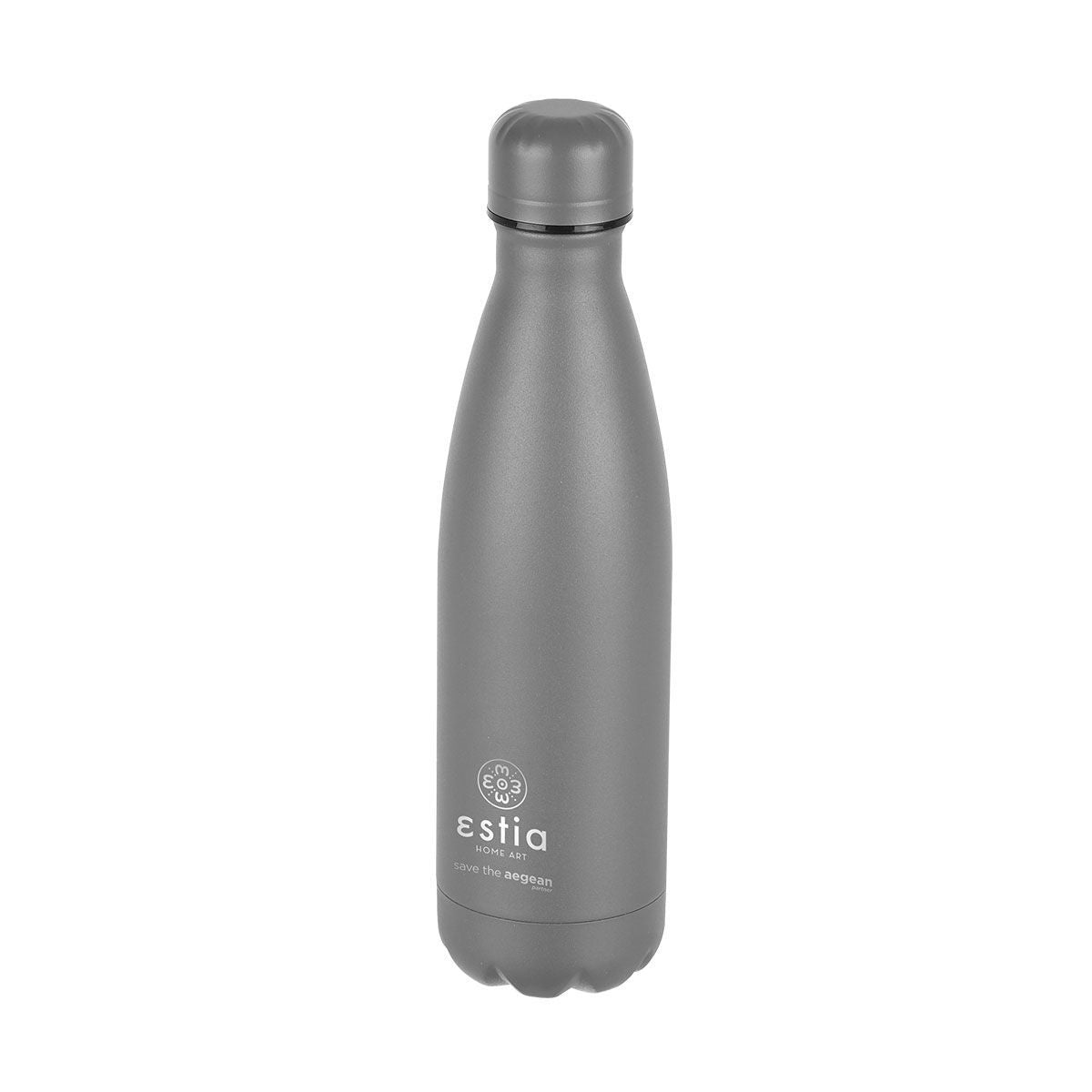 Estia Travel Flask Save Aegean Μπουκάλι Θερμός Fjord Grey - 500ml