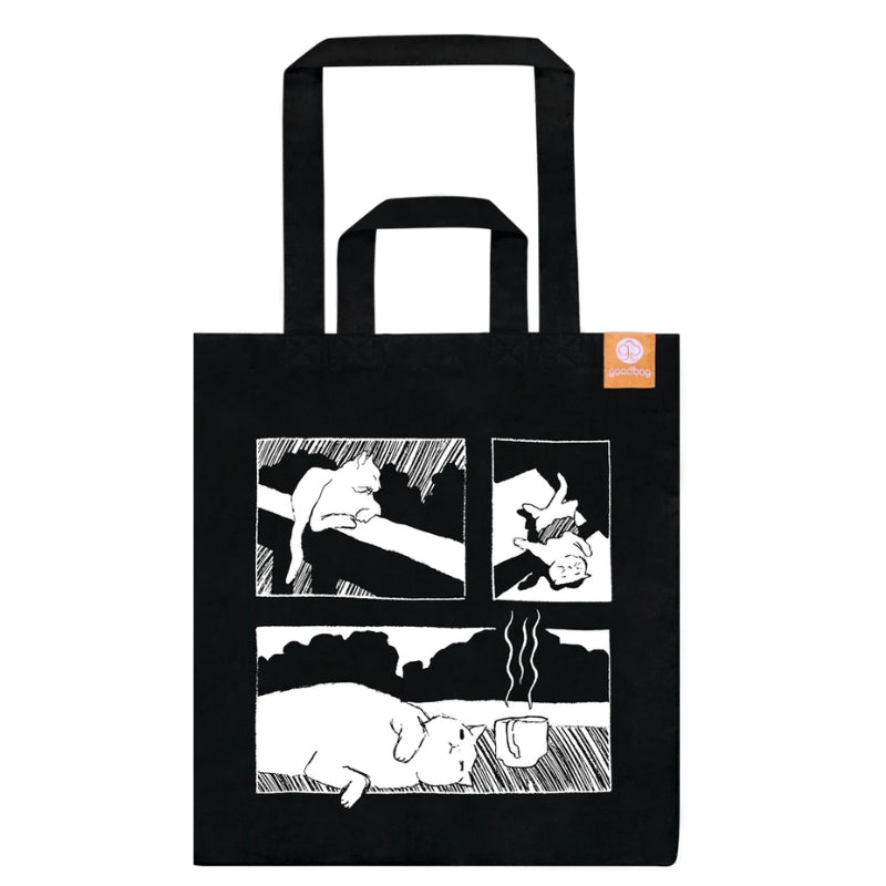 Goodbag Travel Τσάντα για Ψώνια Cat Dark με Εσωτερική Τσέπη Large