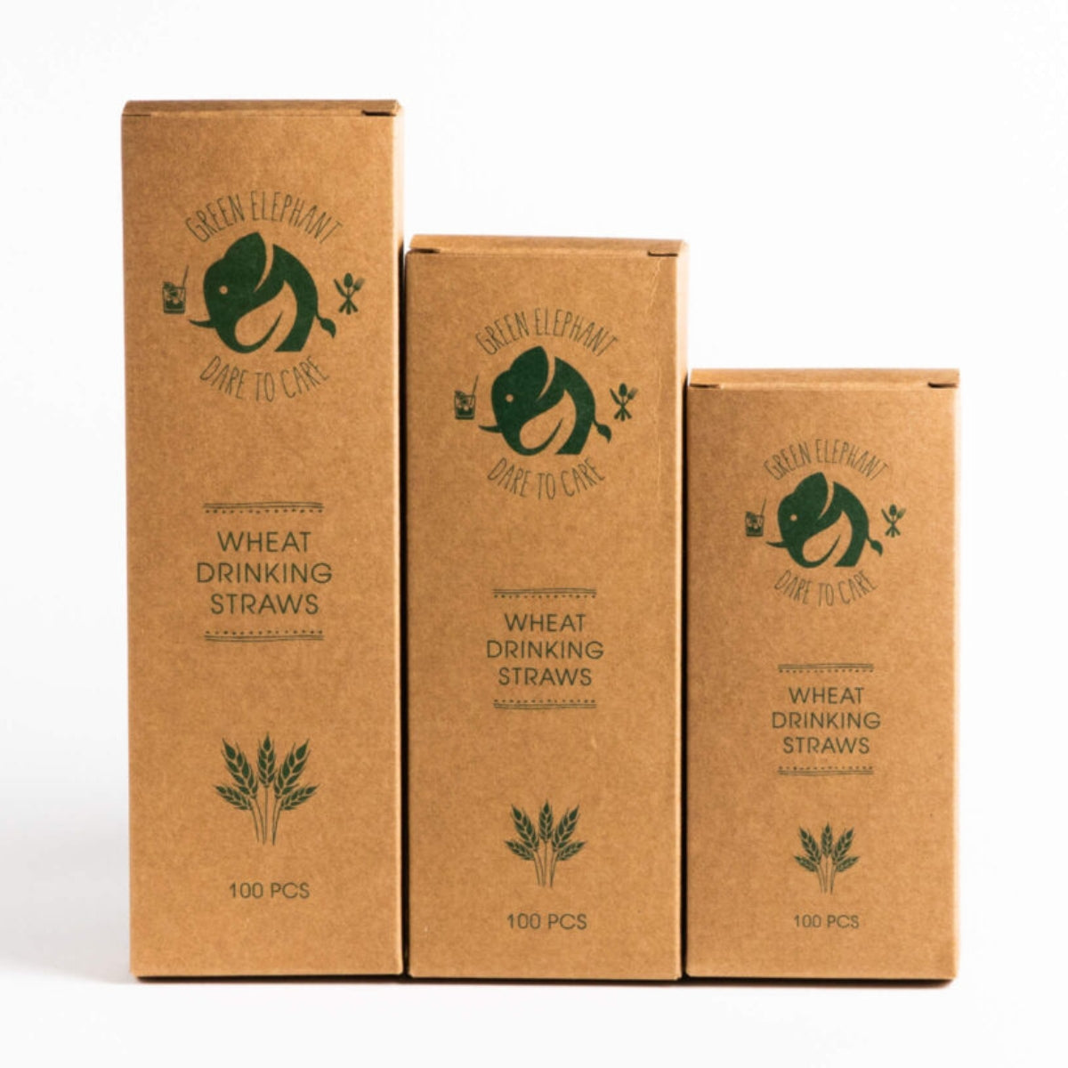 Green Elephant Καλαμάκια Freddo Espresso από Σιτάρι σε Χάρτινη Συσκευασία 18cm 100τμχ