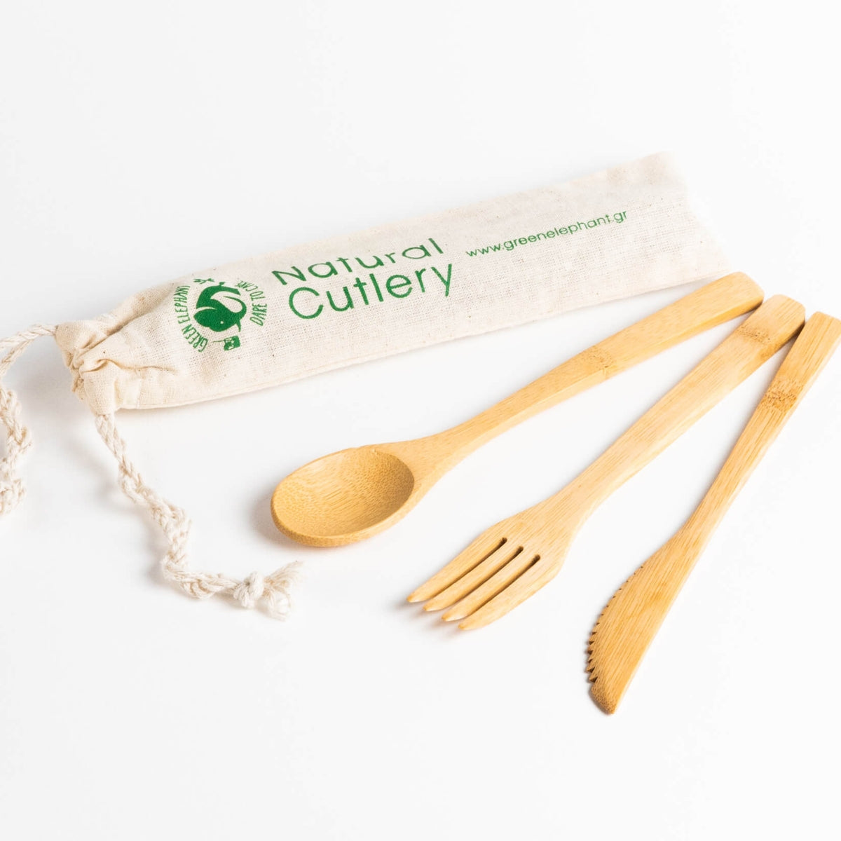 Green Elephant Οικολογικό Σετ Μαχαίρι Κουτάλι Πηρούνι από Μπαμπού