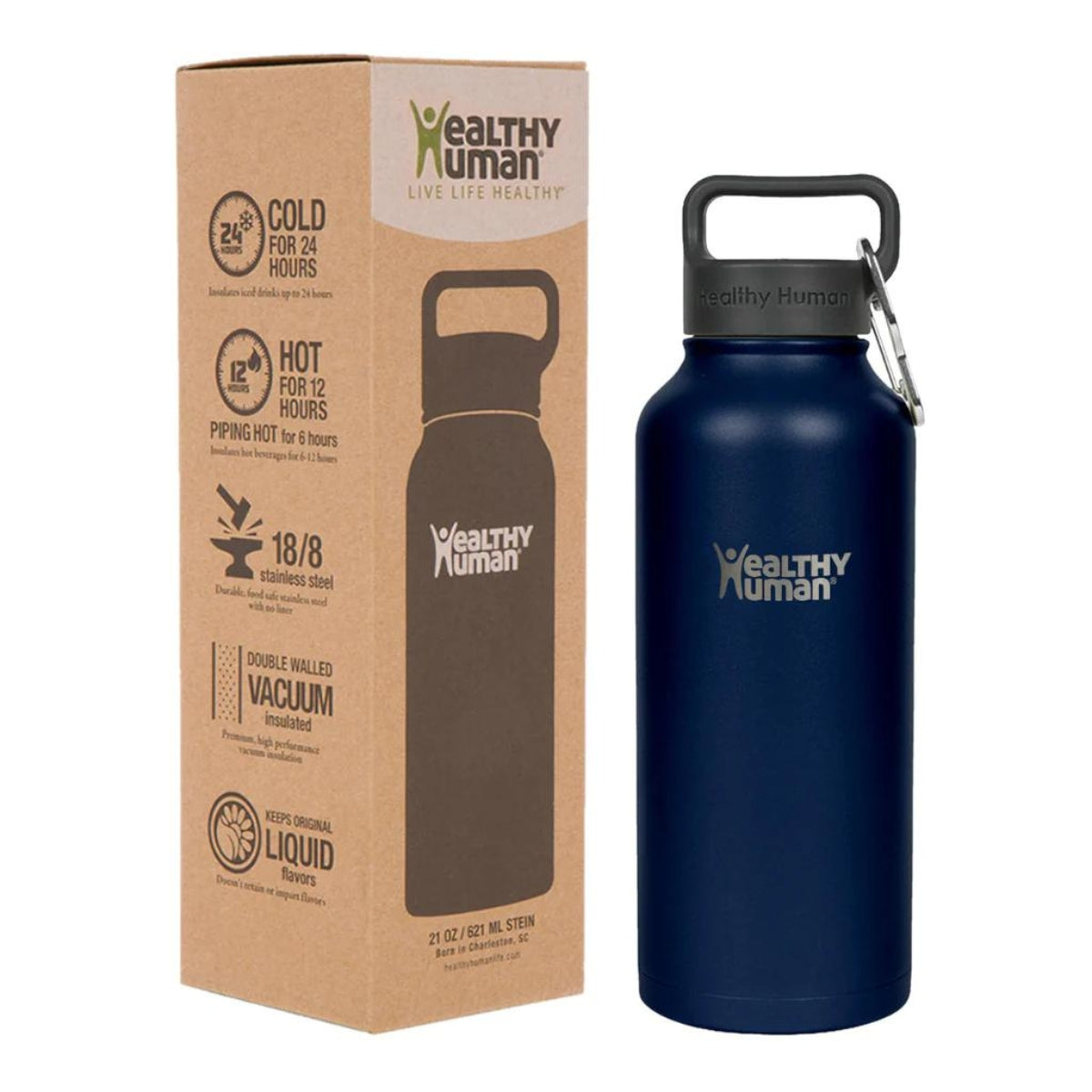 Healthy Human Μπουκάλι Θερμός Stein Bottle Navy - 946ml