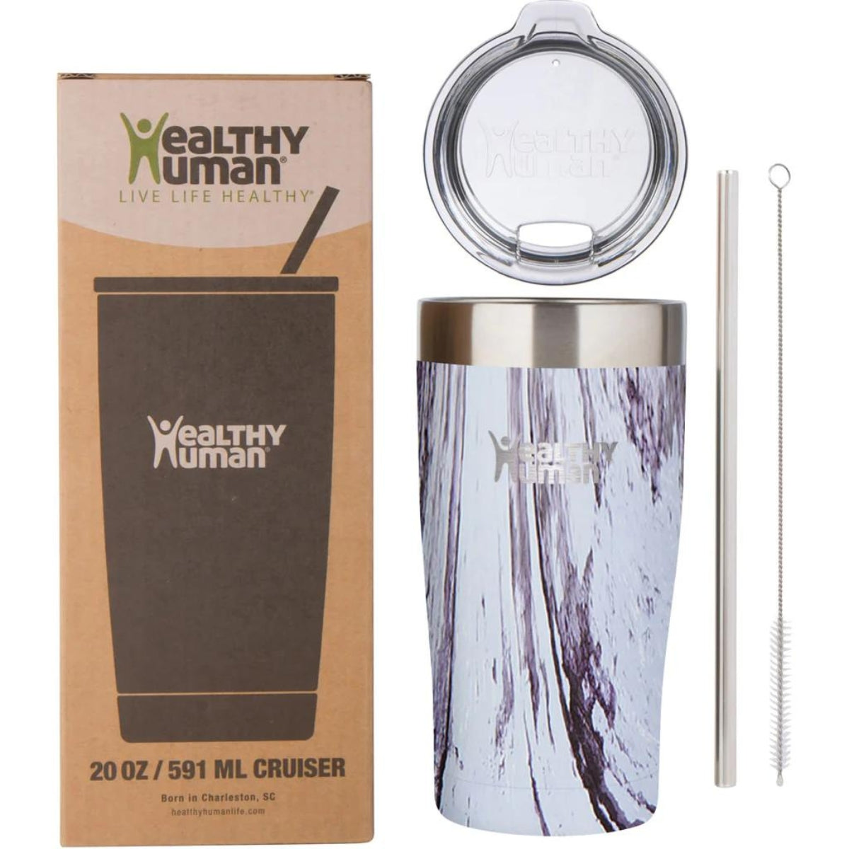 Healthy Human Ποτήρι Θερμός Cruiser Tumbler Orchid Driftwood με Καλαμάκι - 591ml