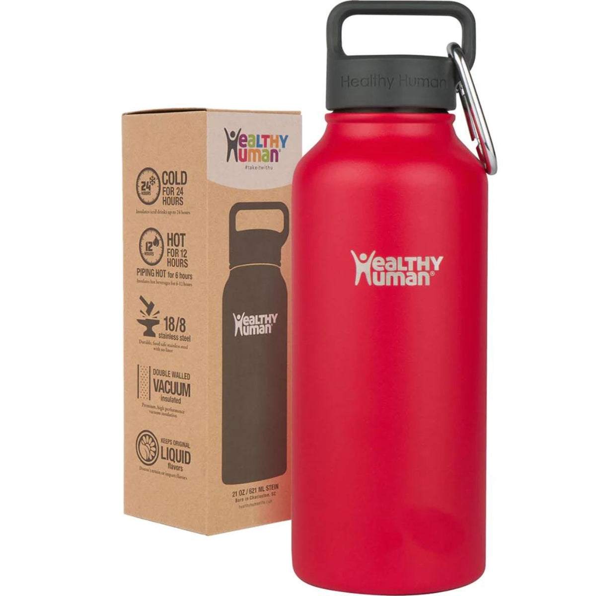 Healthy Human Μπουκάλι Θερμός Red Hot - 946ml