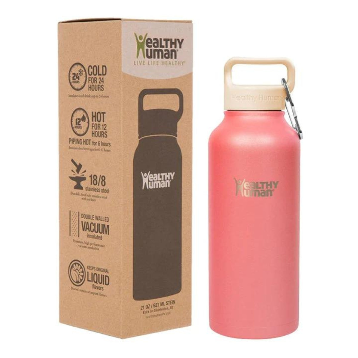 Healthy Human Μπουκάλι Θερμός Rose - 946ml