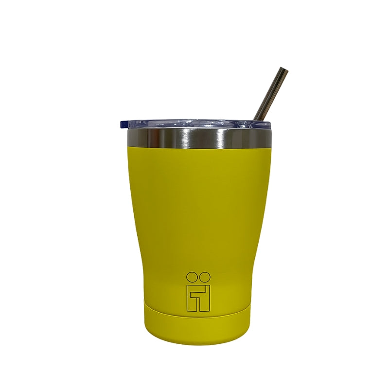 Hugs Coffee Cup Ποτήρι Θερμός με Διπλό Καλαμάκι & Βουρτσάκι - 350ml