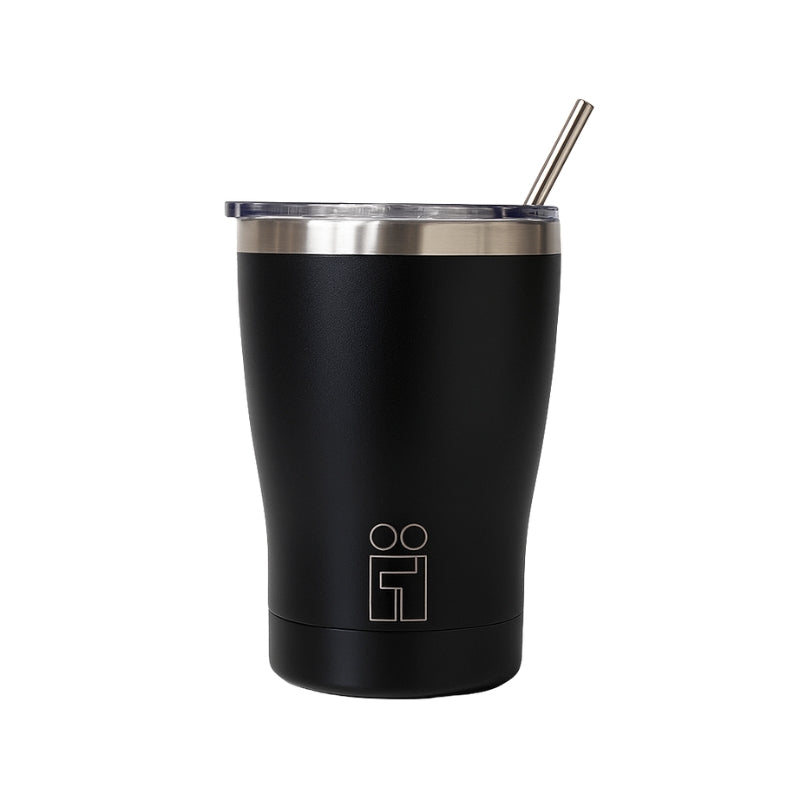 Hugs Coffee Cup Ποτήρι Θερμός με Διπλό Καλαμάκι & Βουρτσάκι - 350ml