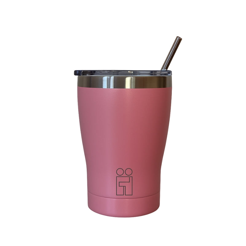 Hugs Coffee Cup Ποτήρι Θερμός με Διπλό Καλαμάκι & Βουρτσάκι - 350ml