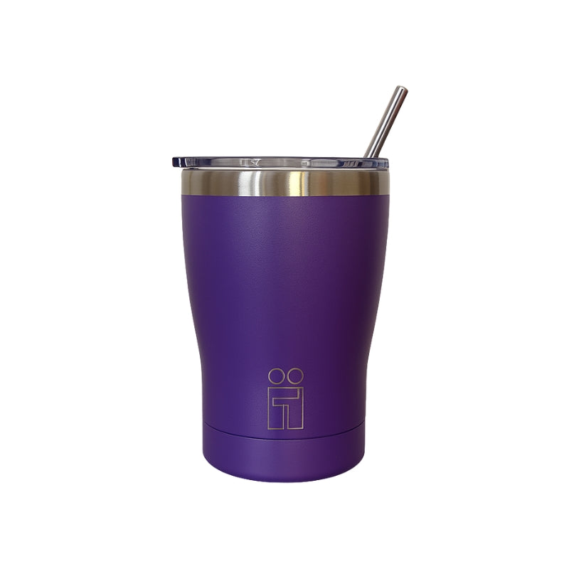 Hugs Coffee Cup Ποτήρι Θερμός με Διπλό Καλαμάκι & Βουρτσάκι - 350ml