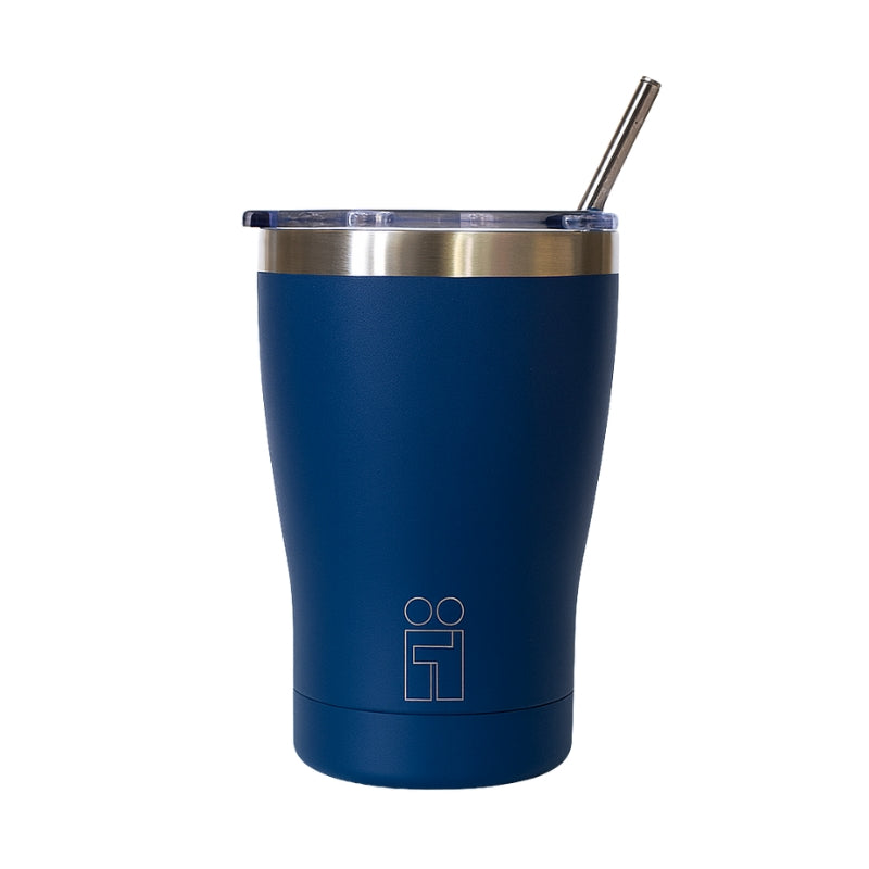 Hugs Coffee Cup Ποτήρι Θερμός με Διπλό Καλαμάκι & Βουρτσάκι - 350ml