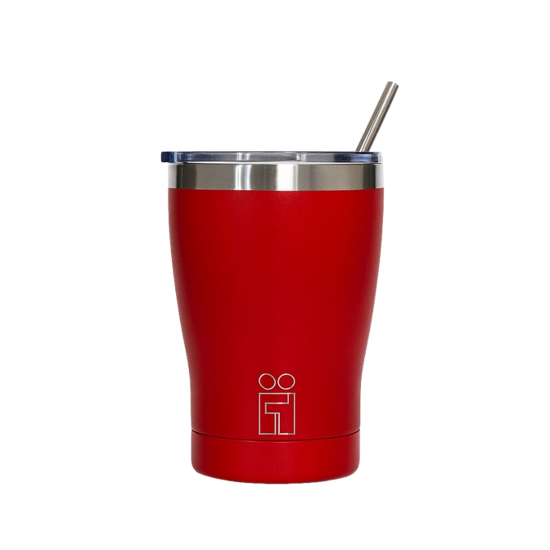 Hugs Coffee Cup Ποτήρι Θερμός με Διπλό Καλαμάκι & Βουρτσάκι - 350ml