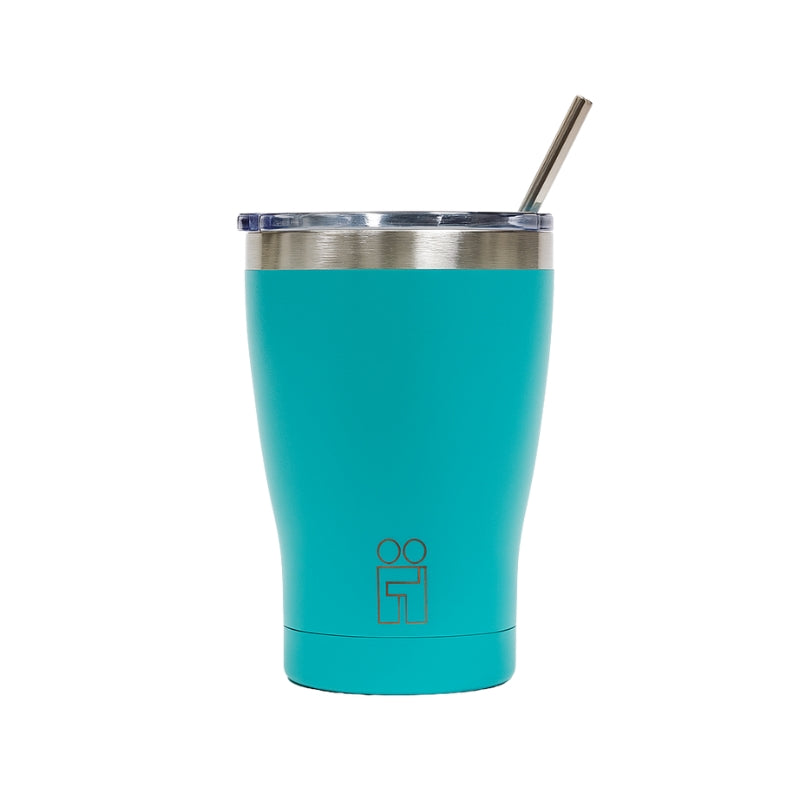 Hugs Coffee Cup Ποτήρι Θερμός με Διπλό Καλαμάκι & Βουρτσάκι - 350ml