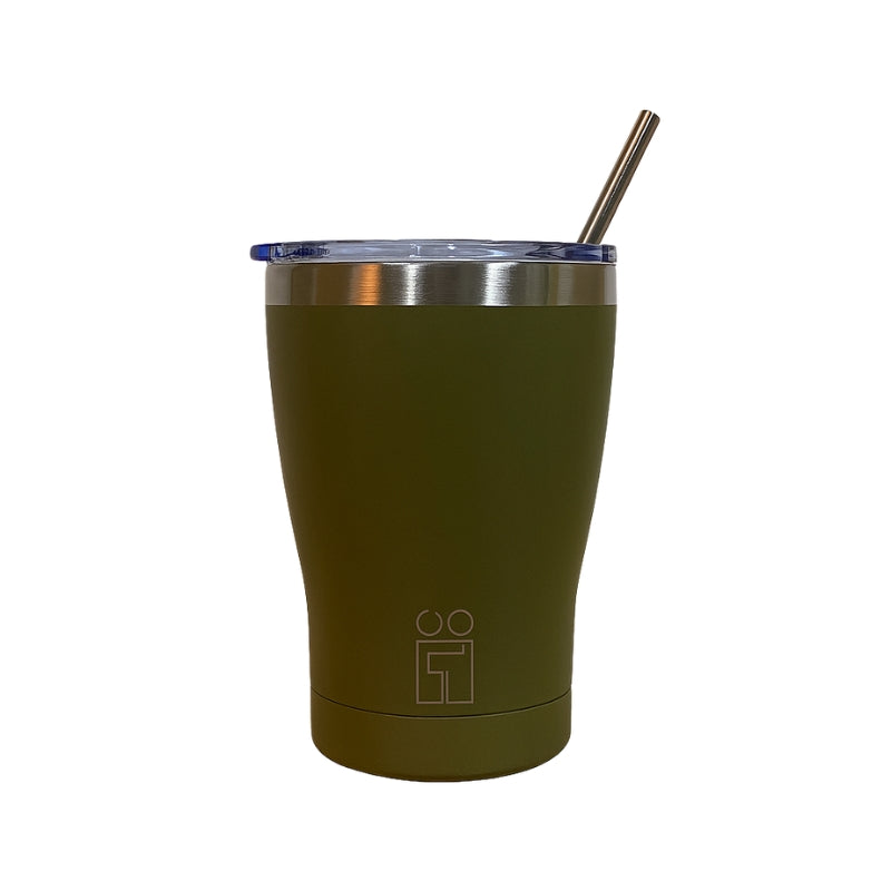 Hugs Coffee Cup Ποτήρι Θερμός με Διπλό Καλαμάκι & Βουρτσάκι - 350ml