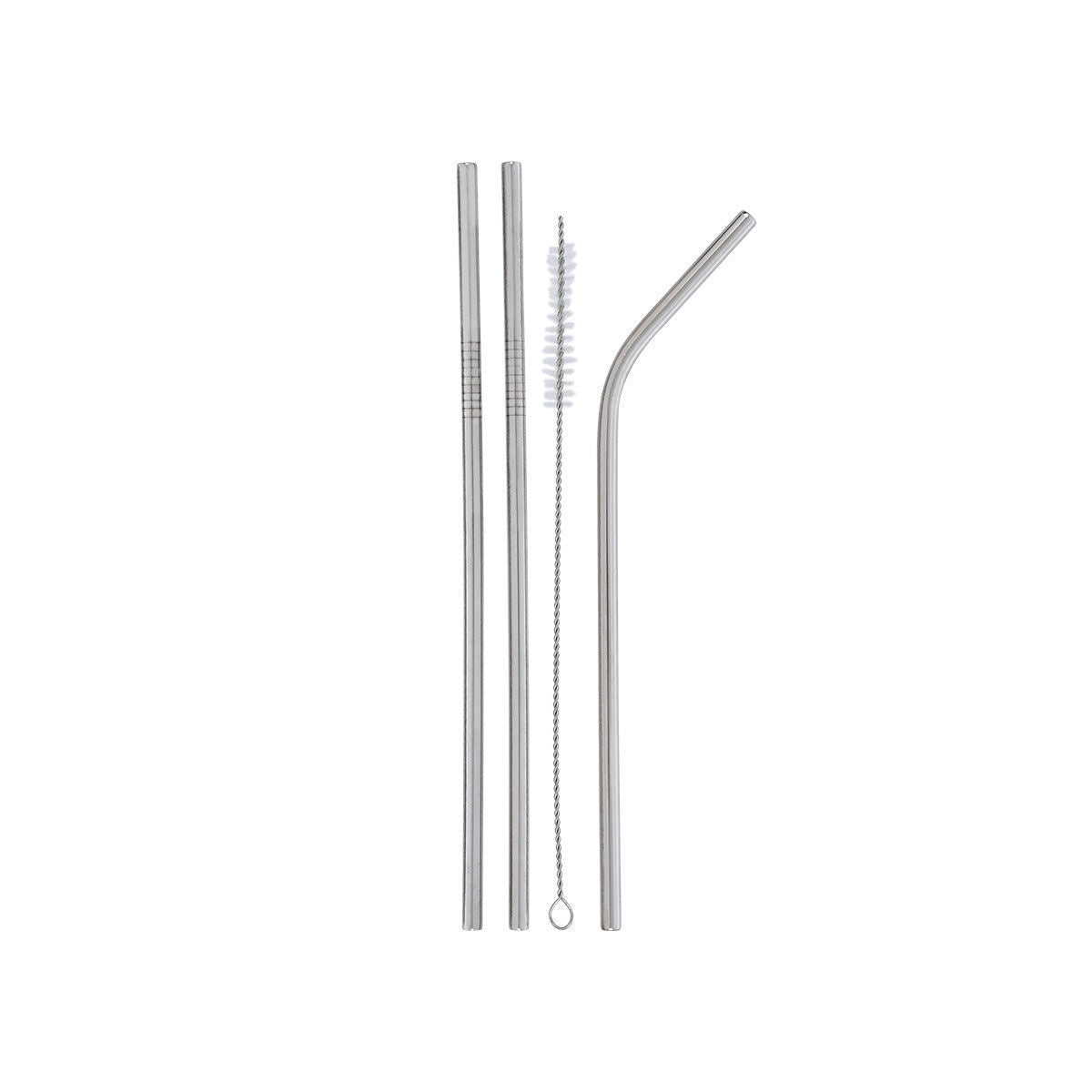 Estia Καλαμάκια Ανοξείδωτα Με Βουρτσάκι Καθαρισμού - 4τμχ