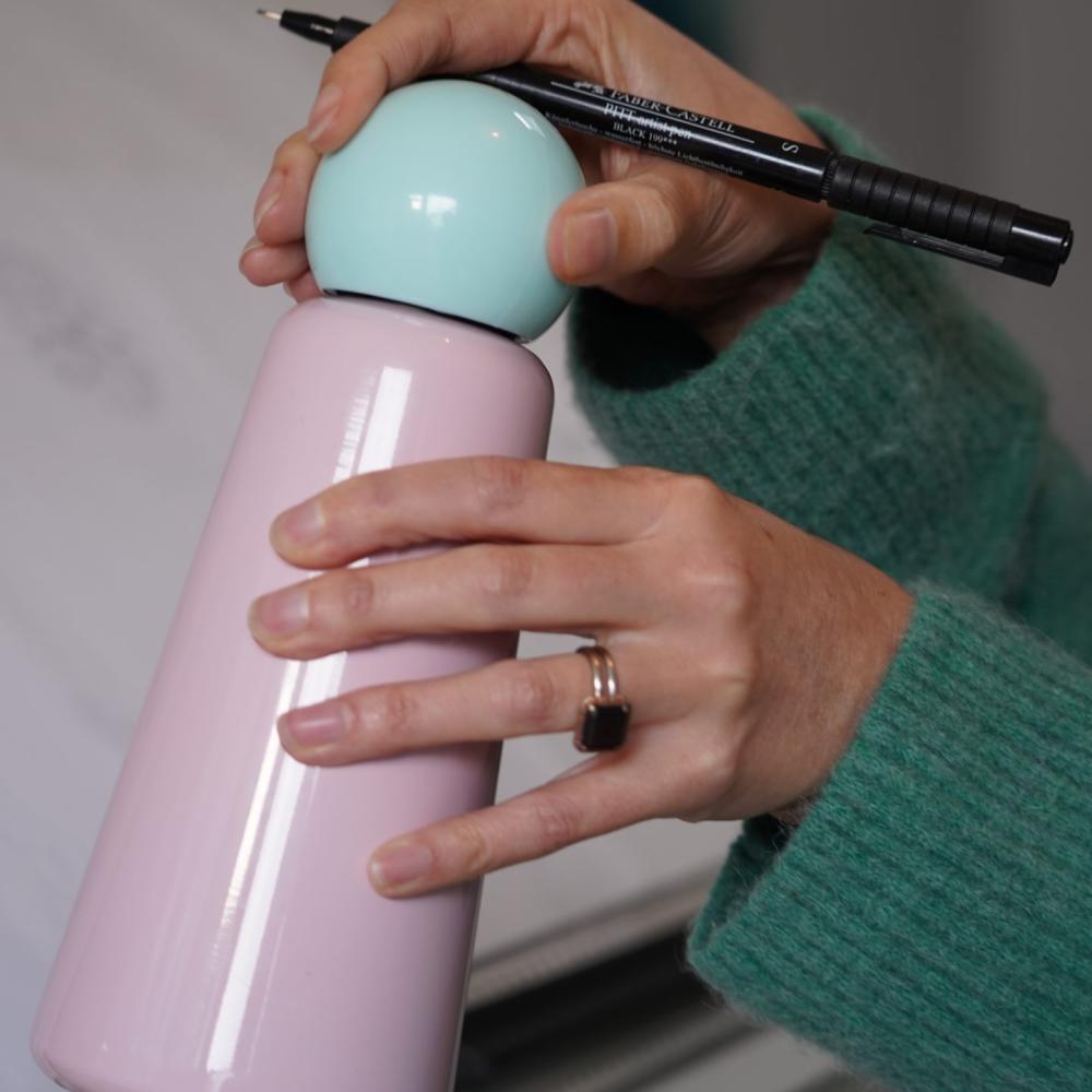 Lund London Skittle Μπουκάλι Θερμός Pink & Mint - 500ml