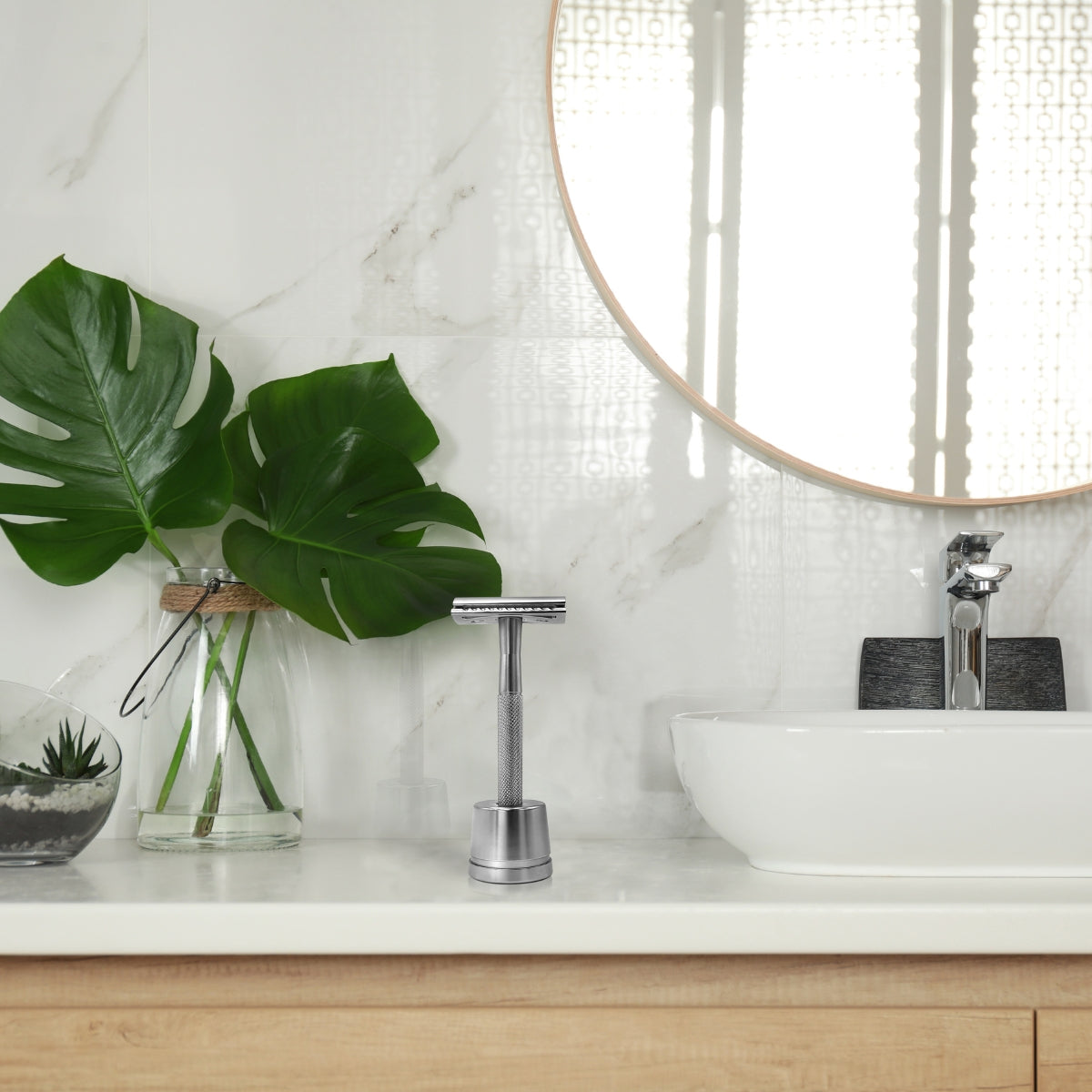Bambaw Μεταλλικό Ξυραφάκι Ασφαλείας design για το μπάνιο
