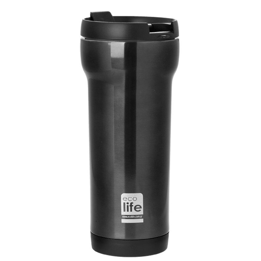 Ecolife Coffee Cup Ποτήρι Θερμός Black - 420ml