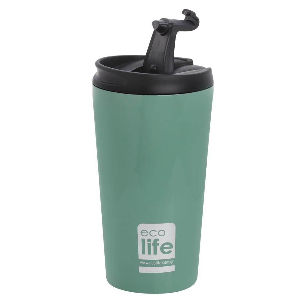 Ecolife Coffee Cup Ποτήρι Θερμός Light Blue - 370ml