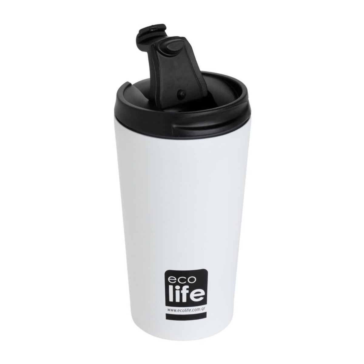 Ecolife Coffee Cup Ποτήρι Θερμός White Matte - 370ml