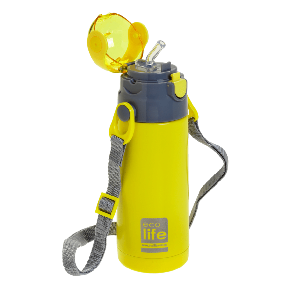 Ecolife Kids Παγουράκι Θερμός Yellow - 400ml