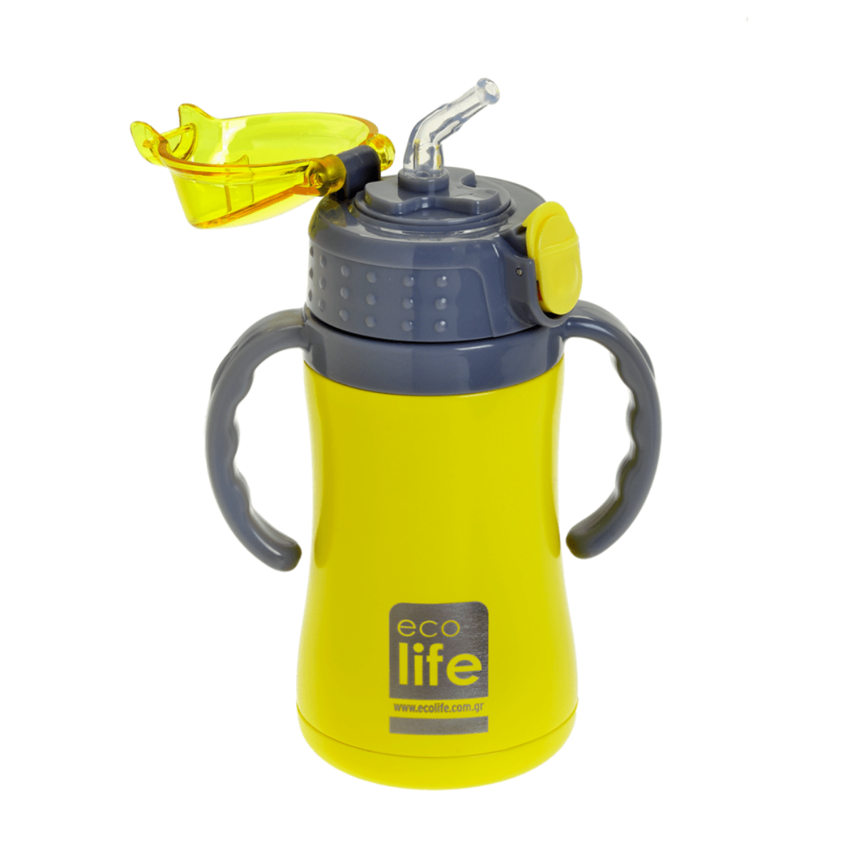 Ecolife Kids Παγουράκι Θερμός Yellow - 300ml