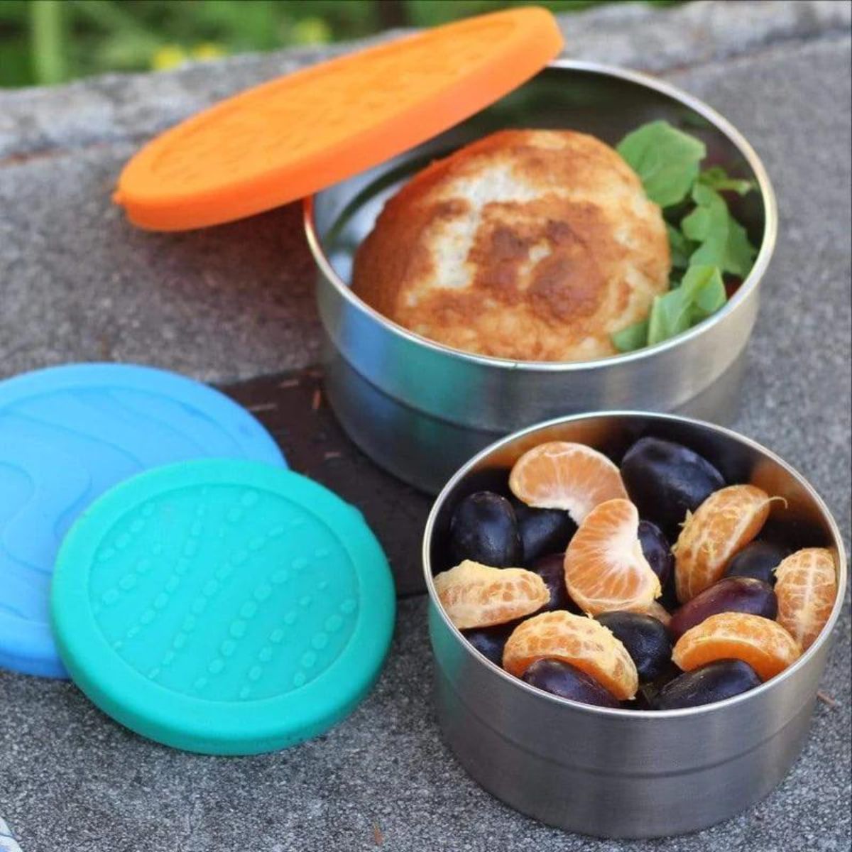 Ecolunchbox Seal Cup Trio Δοχείο Φαγητού Inox Ασημί - 3τμχ