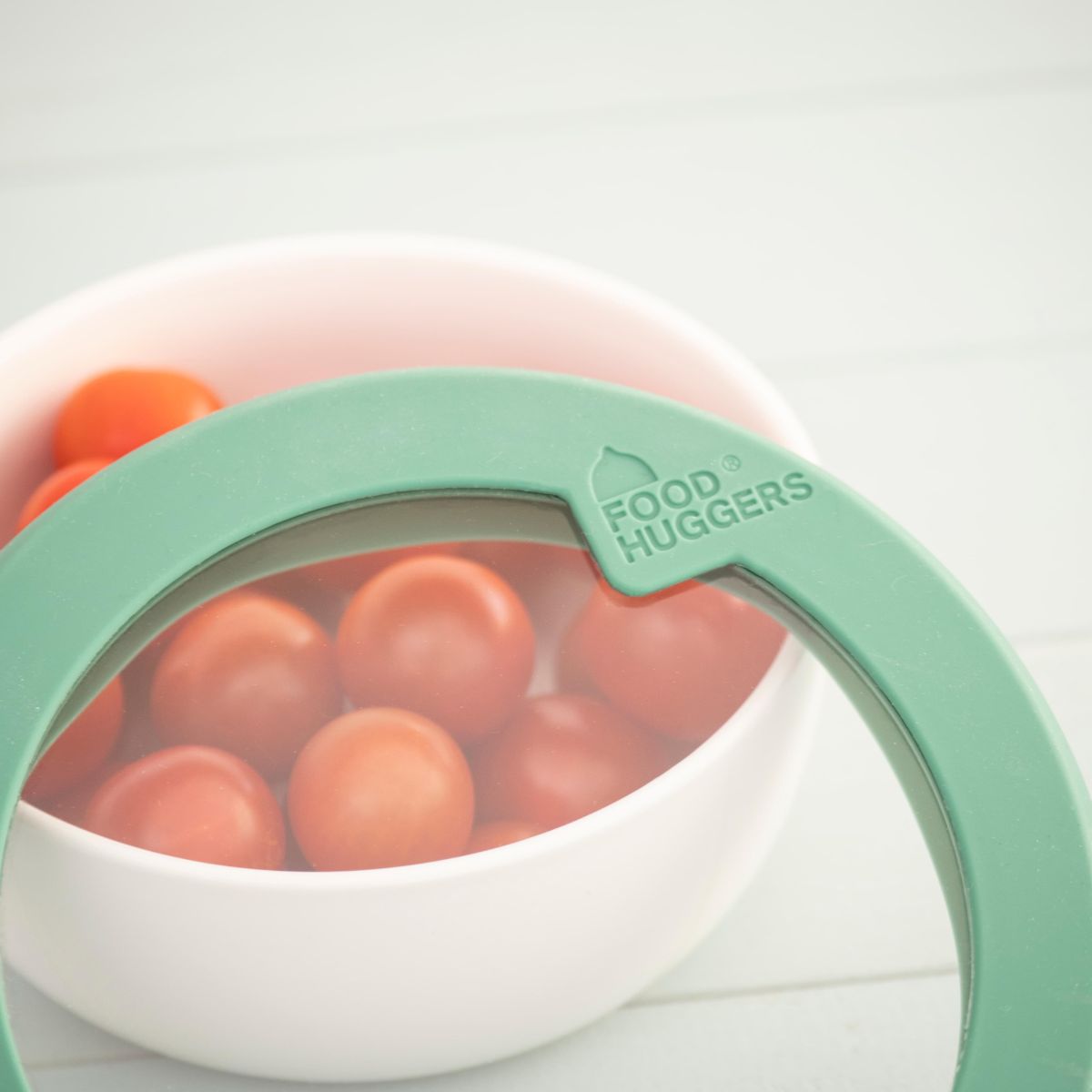 Food Huggers Καπάκι Σιλικόνης με Γυαλί Medium Gradual Green