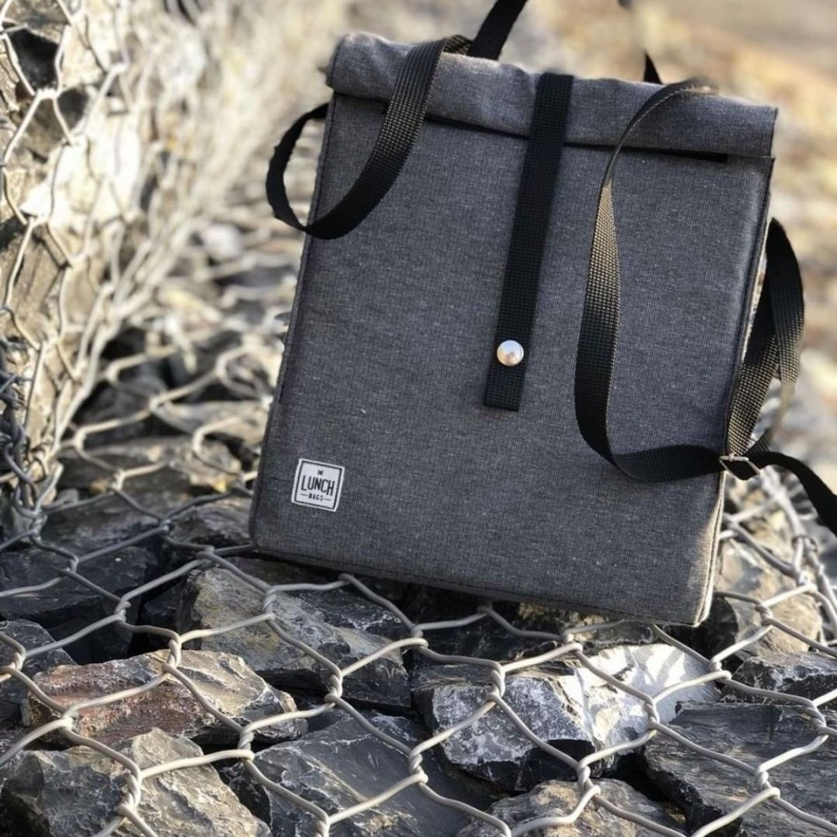 The Lunch Bags Original Plus Ισοθερμική Τσάντα Stone Grey - 8lt