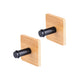 Estia Κρεμάστρα Επιτοίχια Bamboo Essentials Μονή Μεταλλική Σετ 2τμχ Μαύρη